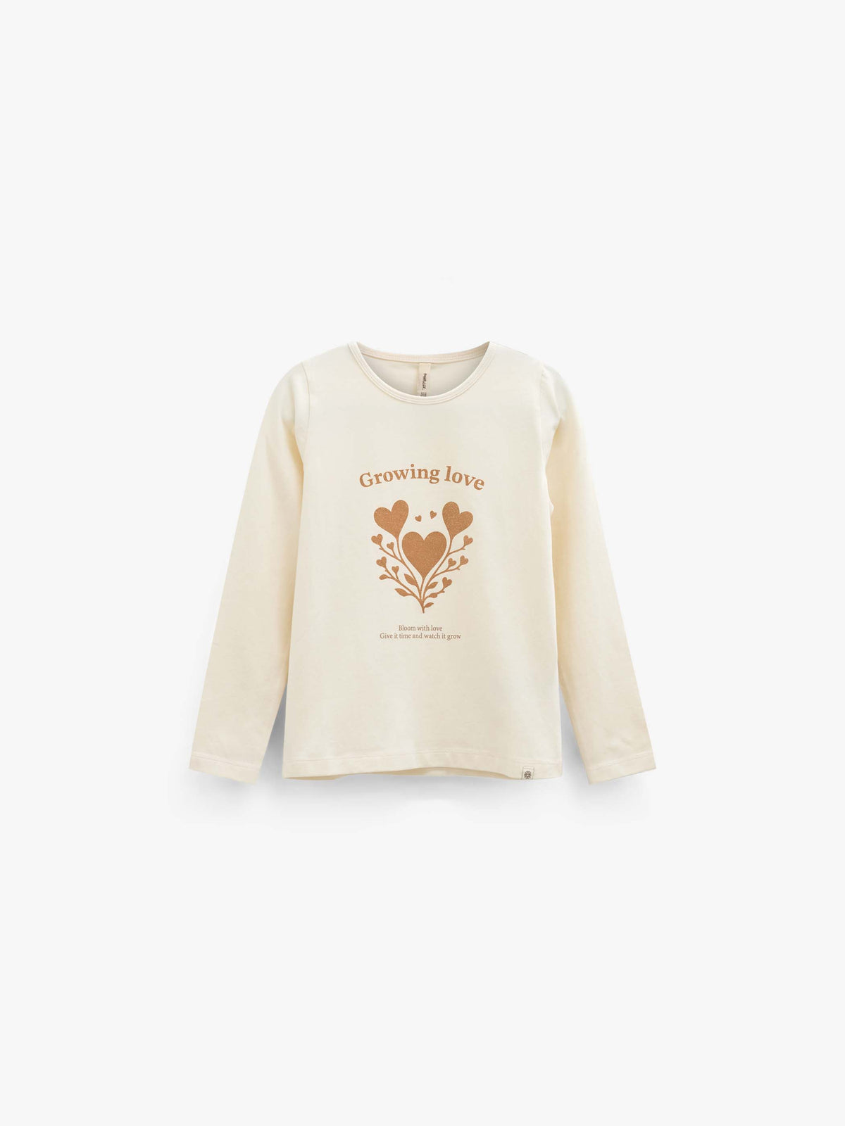 Langarmshirt mit Glitzerprint Kids - Offwhite | 101711 Piper