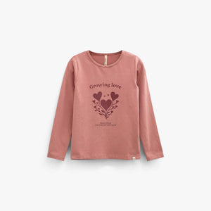 Langarmshirt mit Glitzerprint Tween - Dusty Rose | 101714 Piper
