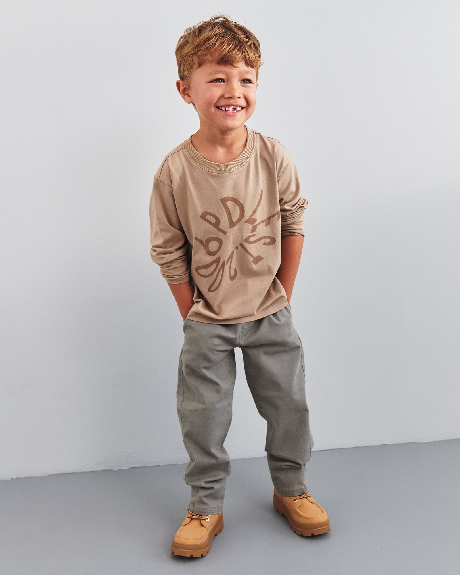 Lässige Pull-on-Chinos - Kids - Grey