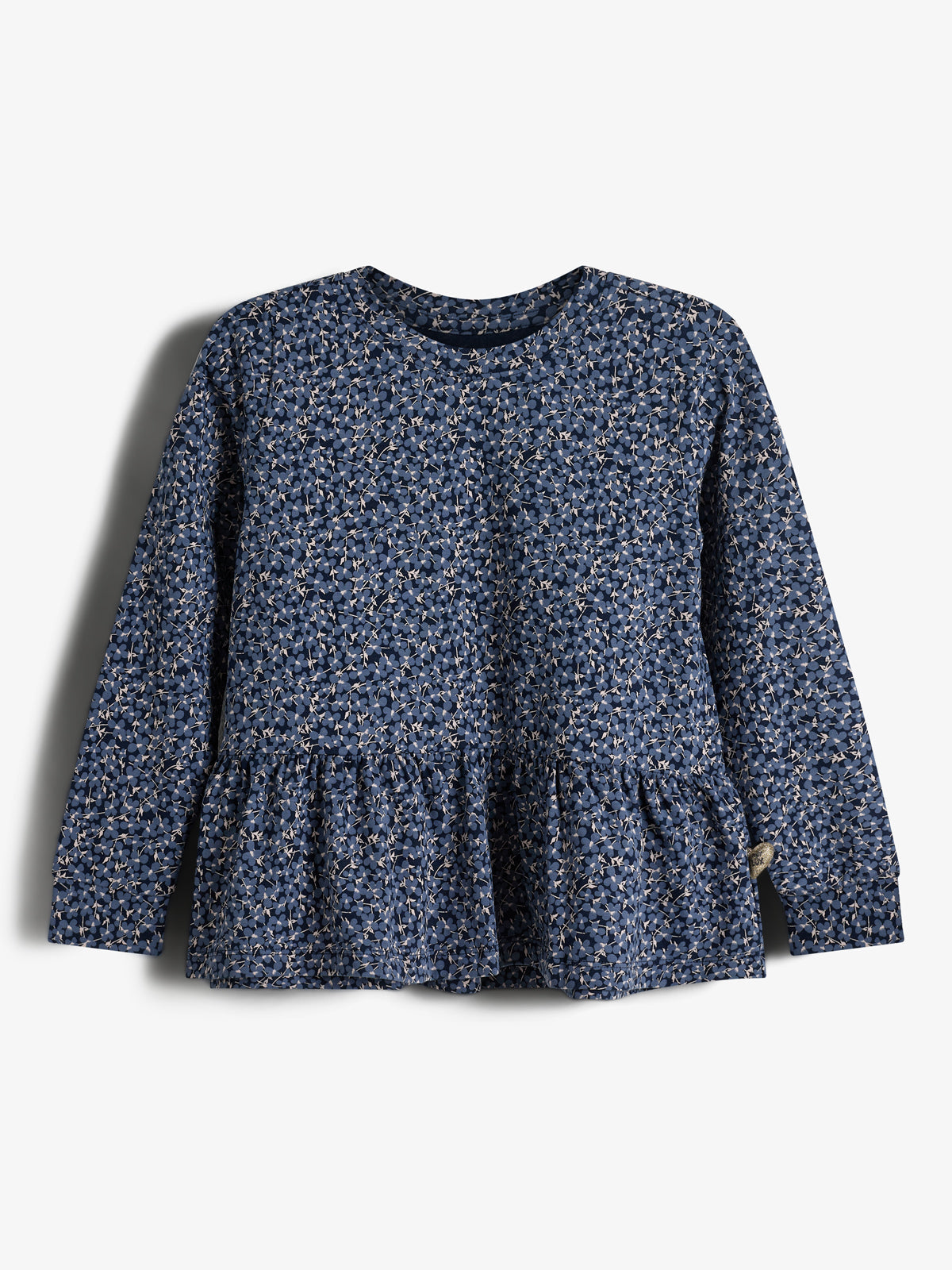 Schößchenbluse aus Jersey mit Ditsy-Print - Kids - Blue