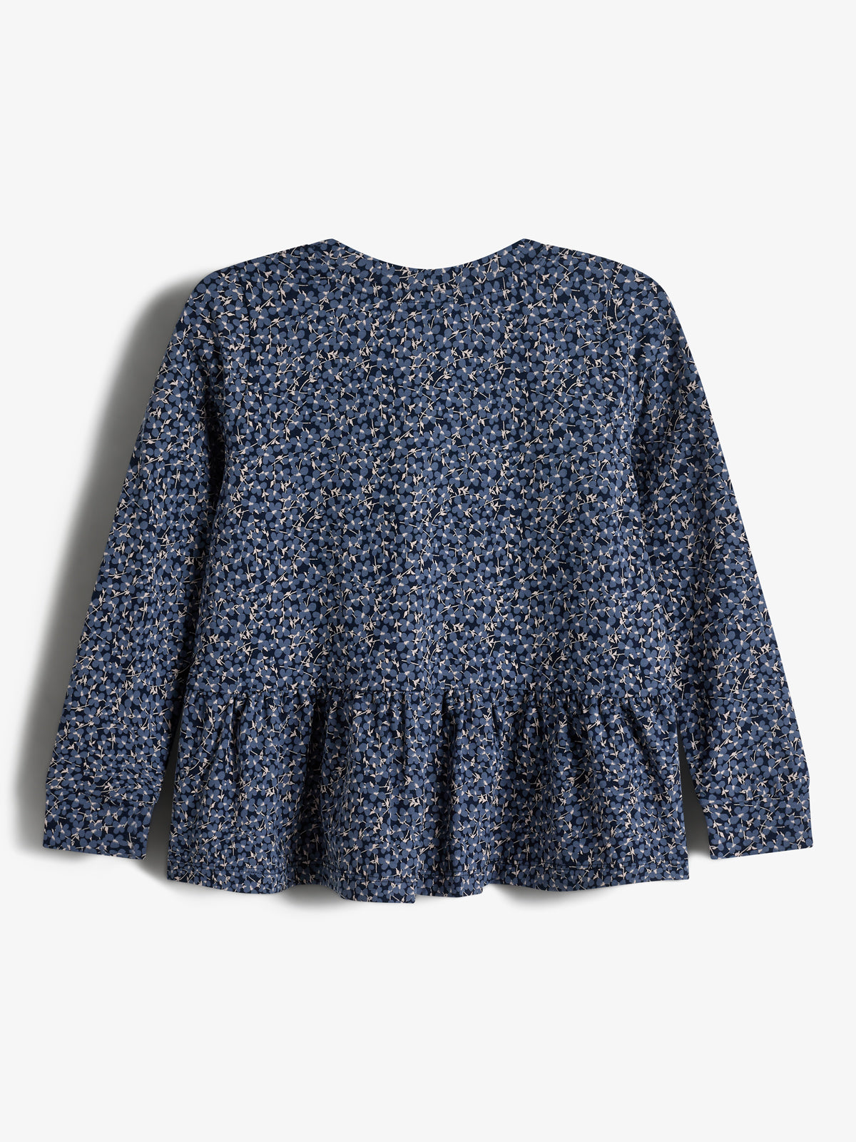 Schößchenbluse aus Jersey mit Ditsy-Print - Kids - Blue