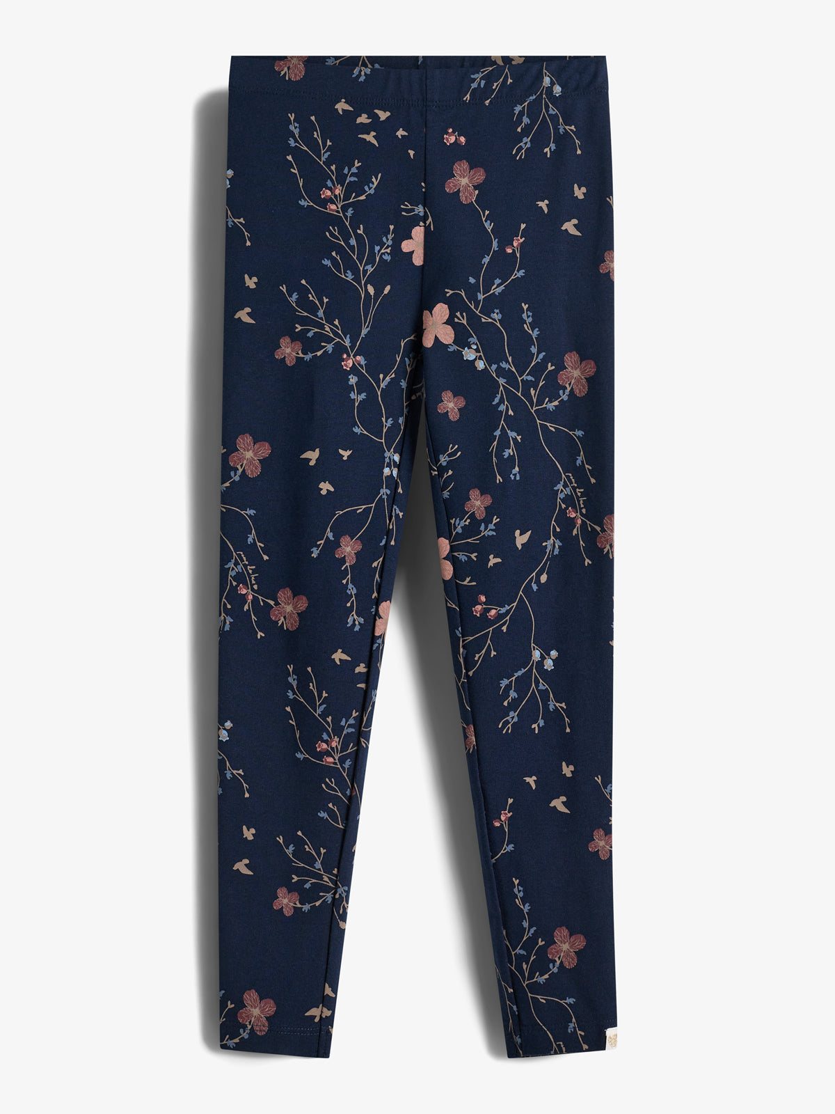 Jersey-Leggings mit Blumendruck - Kids - Blue/Rose