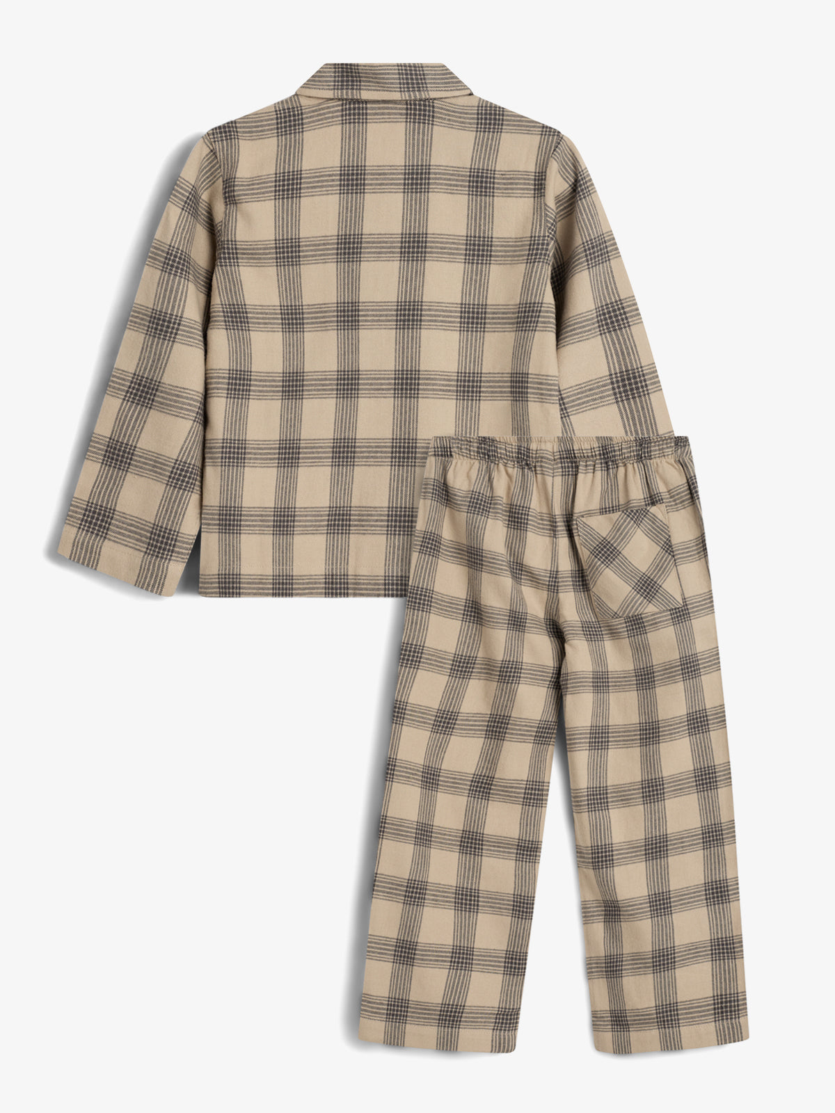 Pyjamas aus Baumwollflanell - Kids - Grey/Beige