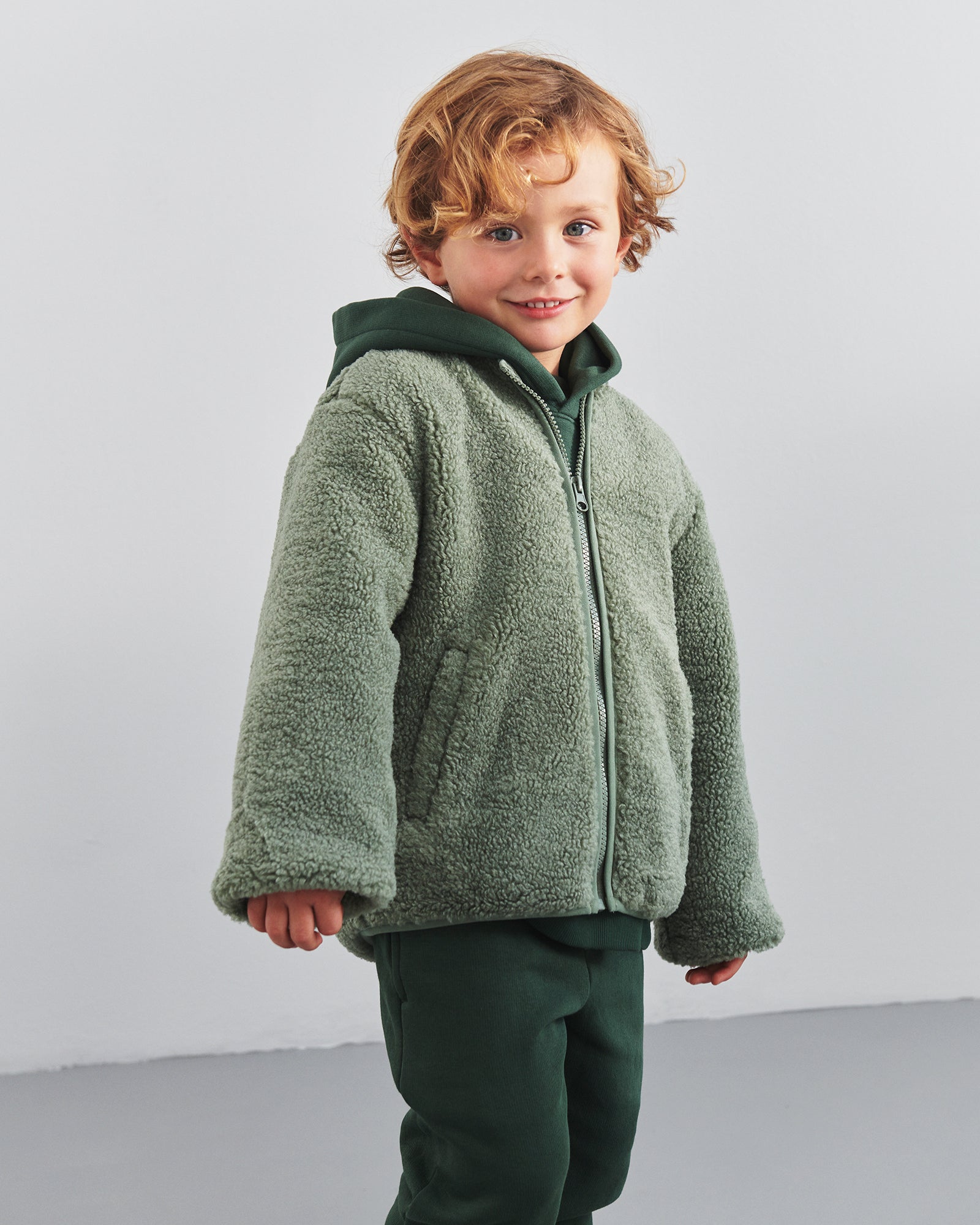 Teddy-Jacke - Kids - Green