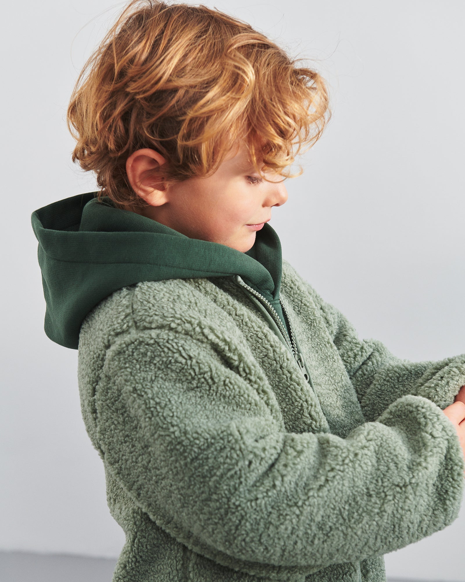 Teddy-Jacke - Kids - Green