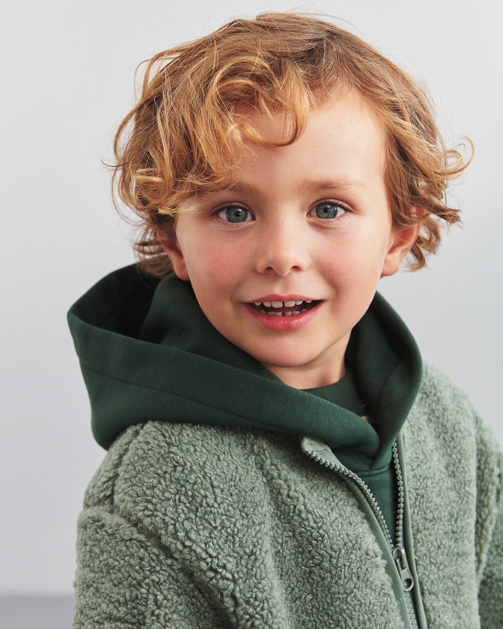 Teddy-Jacke - Kids - Green