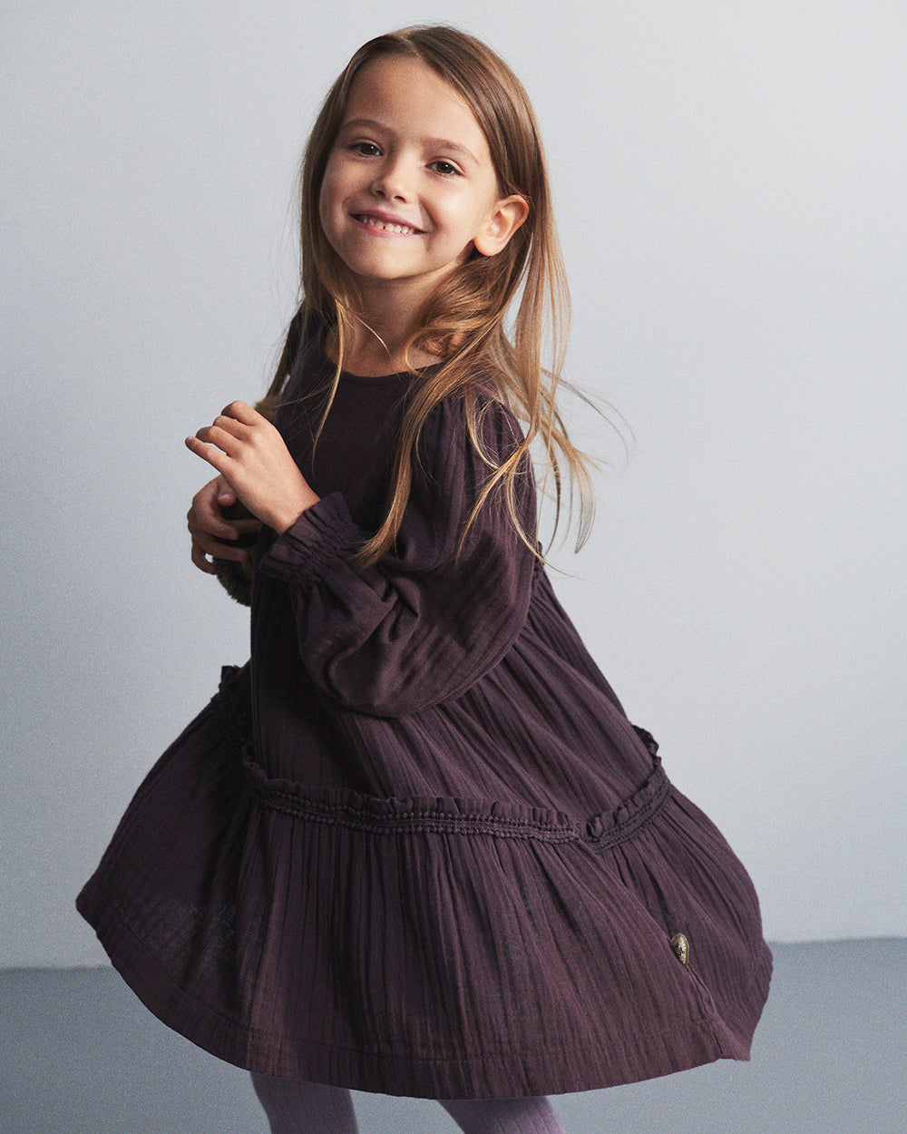 Boho-Kleid - Kids - Dark Purple