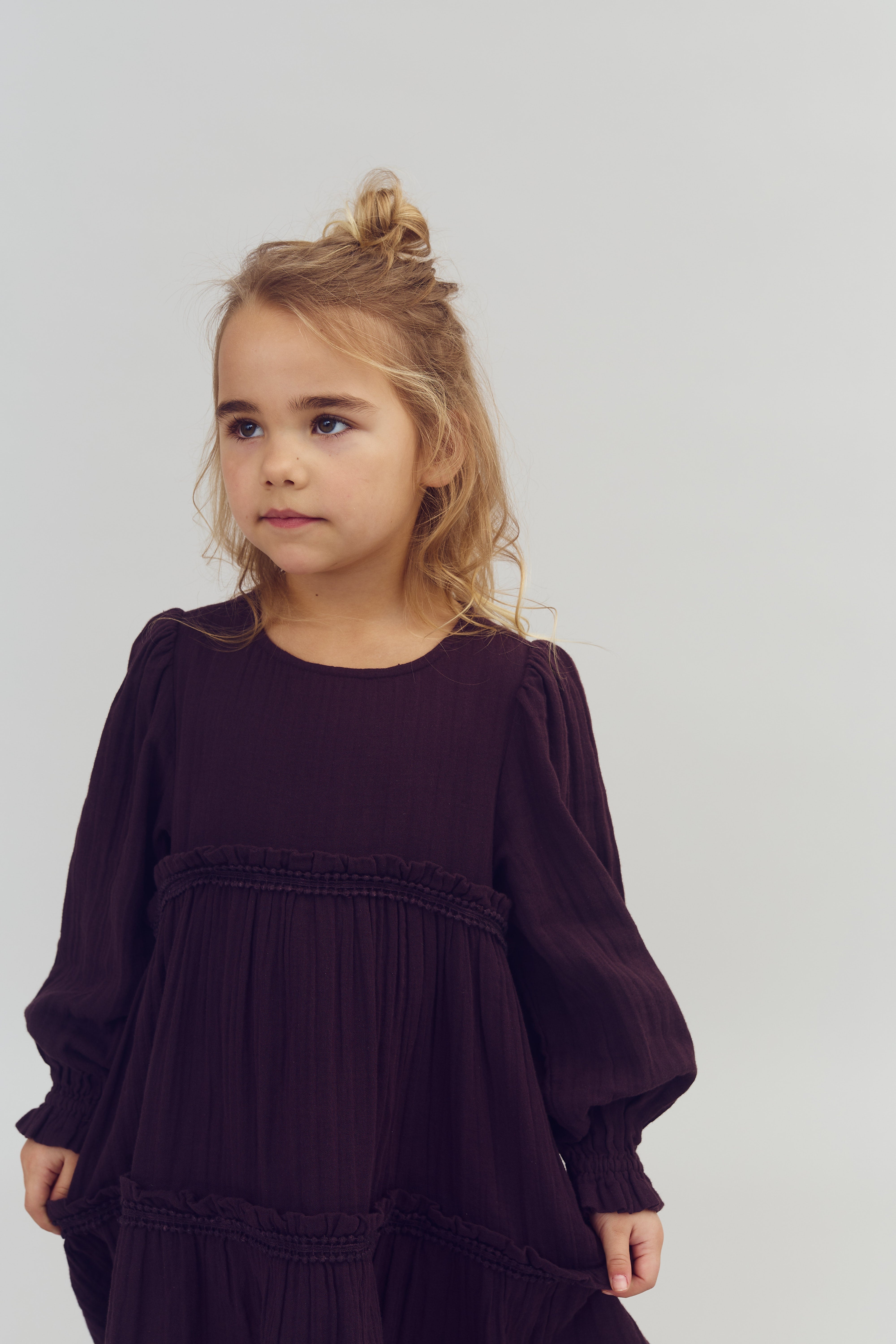 Boho-Kleid - Kids - Dark Purple