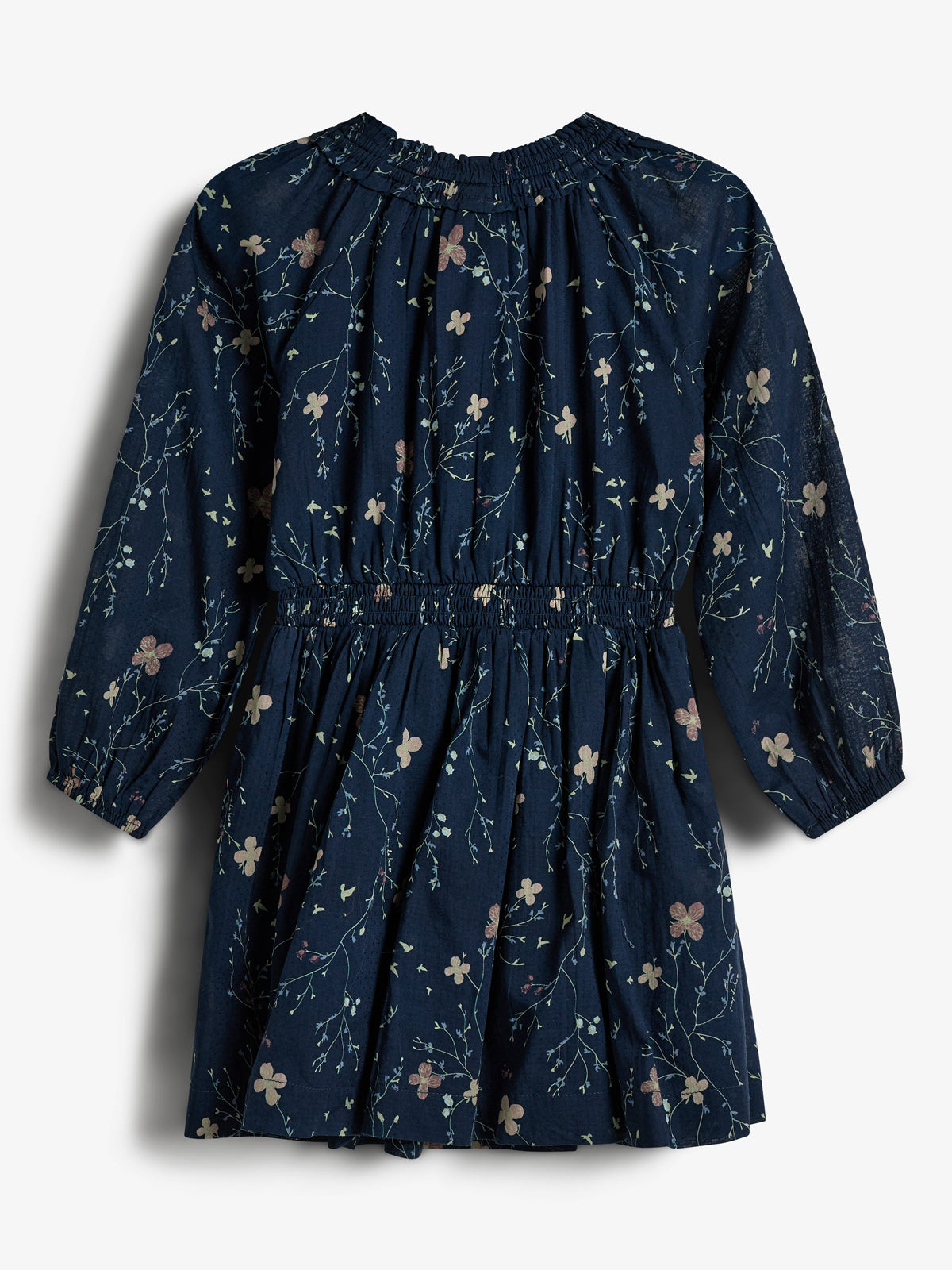 Kleid mit Smokingtaille und Blumendruck - Kids - Blue/Rose