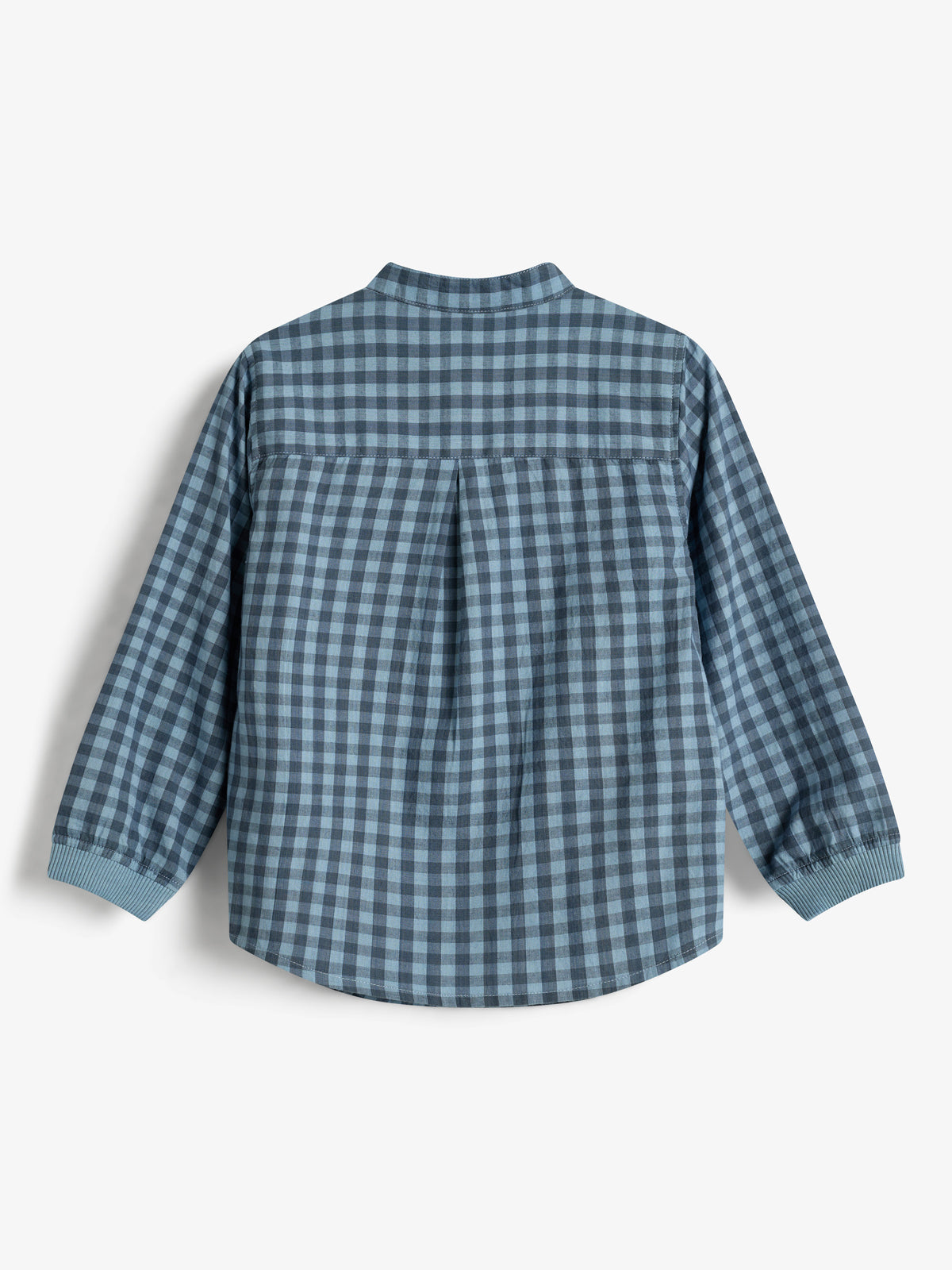 Micro Gingham Baumwollhemd - Kids - Blue