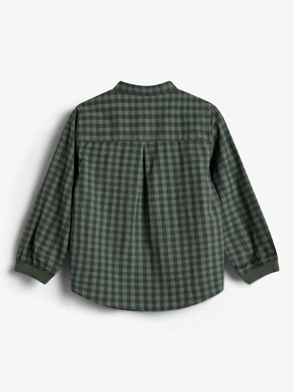 Micro Gingham Baumwollhemd - Kids - Green