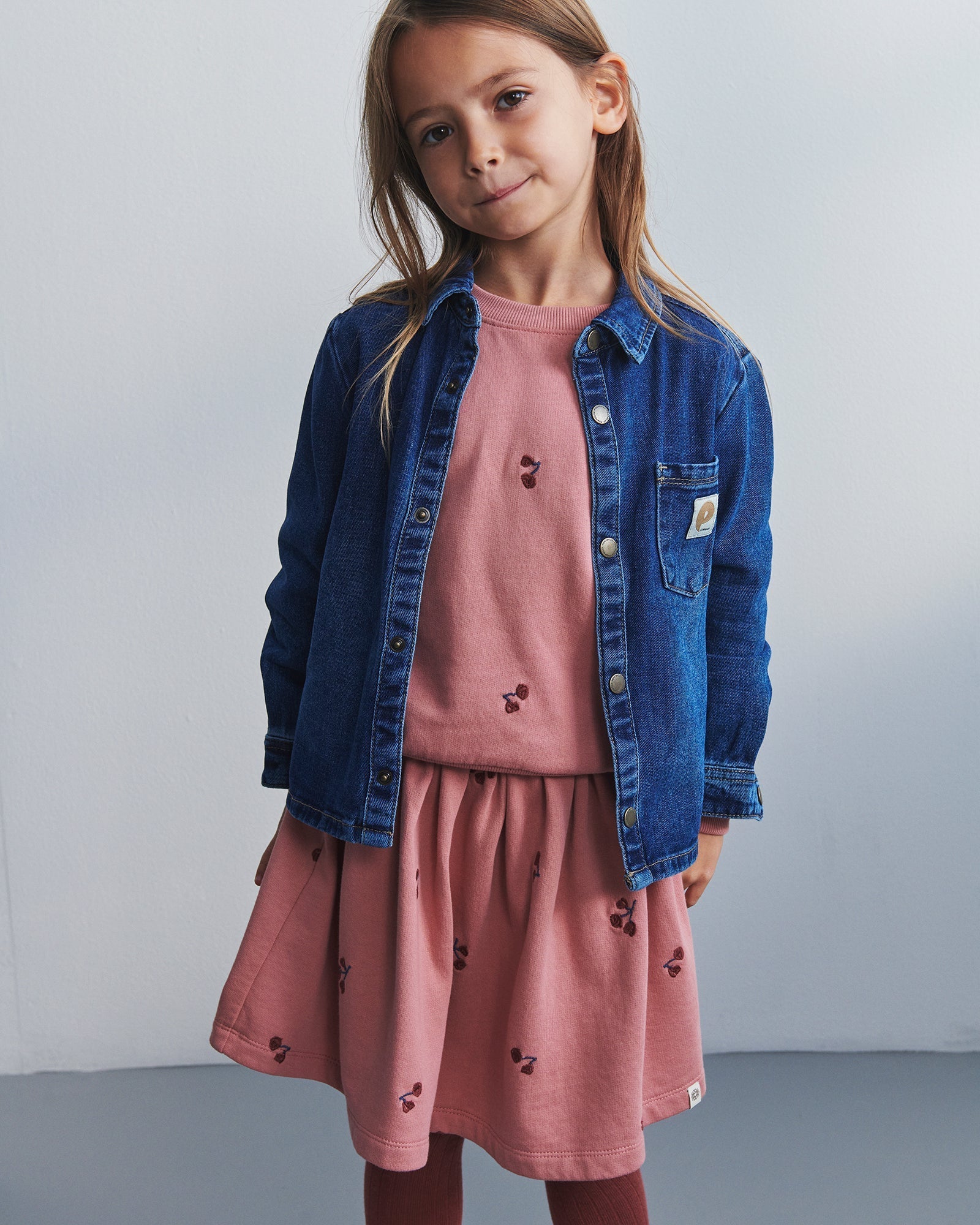 Sweatshirt mit Stickerei - Kids - Dusty Rose