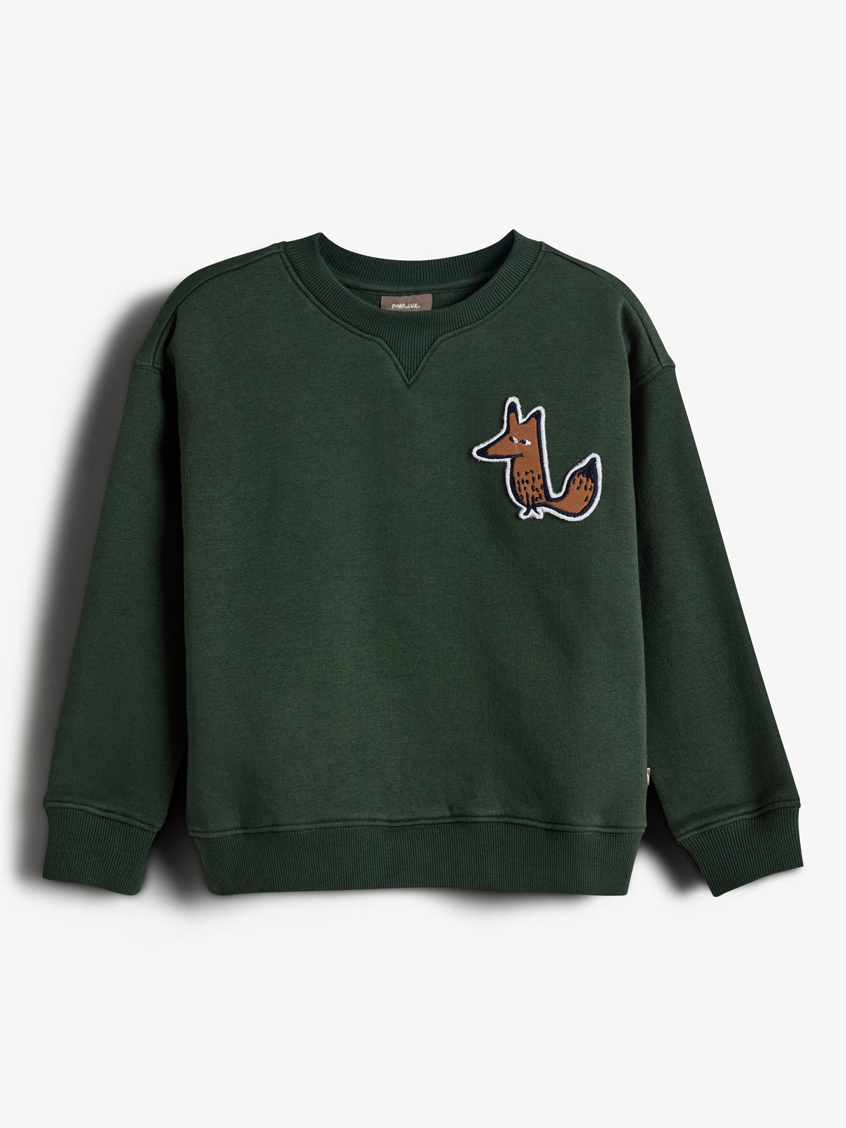 Sweatshirt Fuchs Abzeichen - Kids - Dark Green