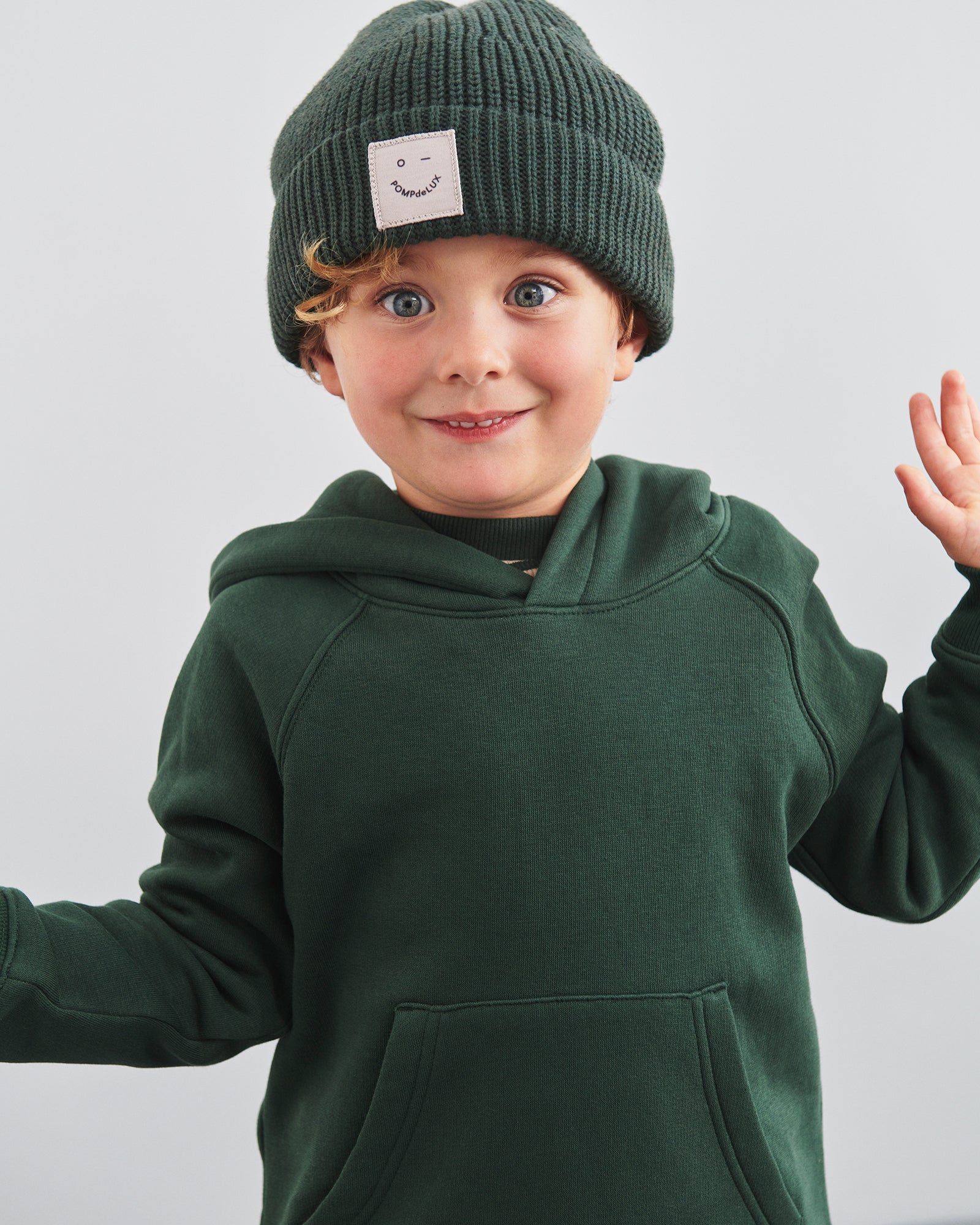 Kapuzenpulli in. Kängurutasche - Kids - Dark Green