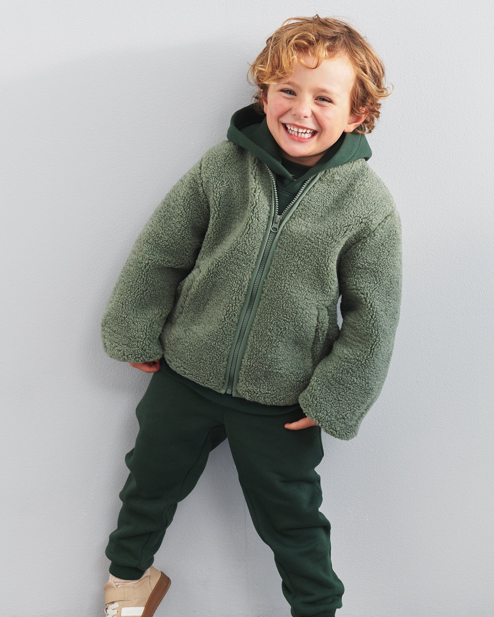 Kapuzenpulli in. Kängurutasche - Kids - Dark Green