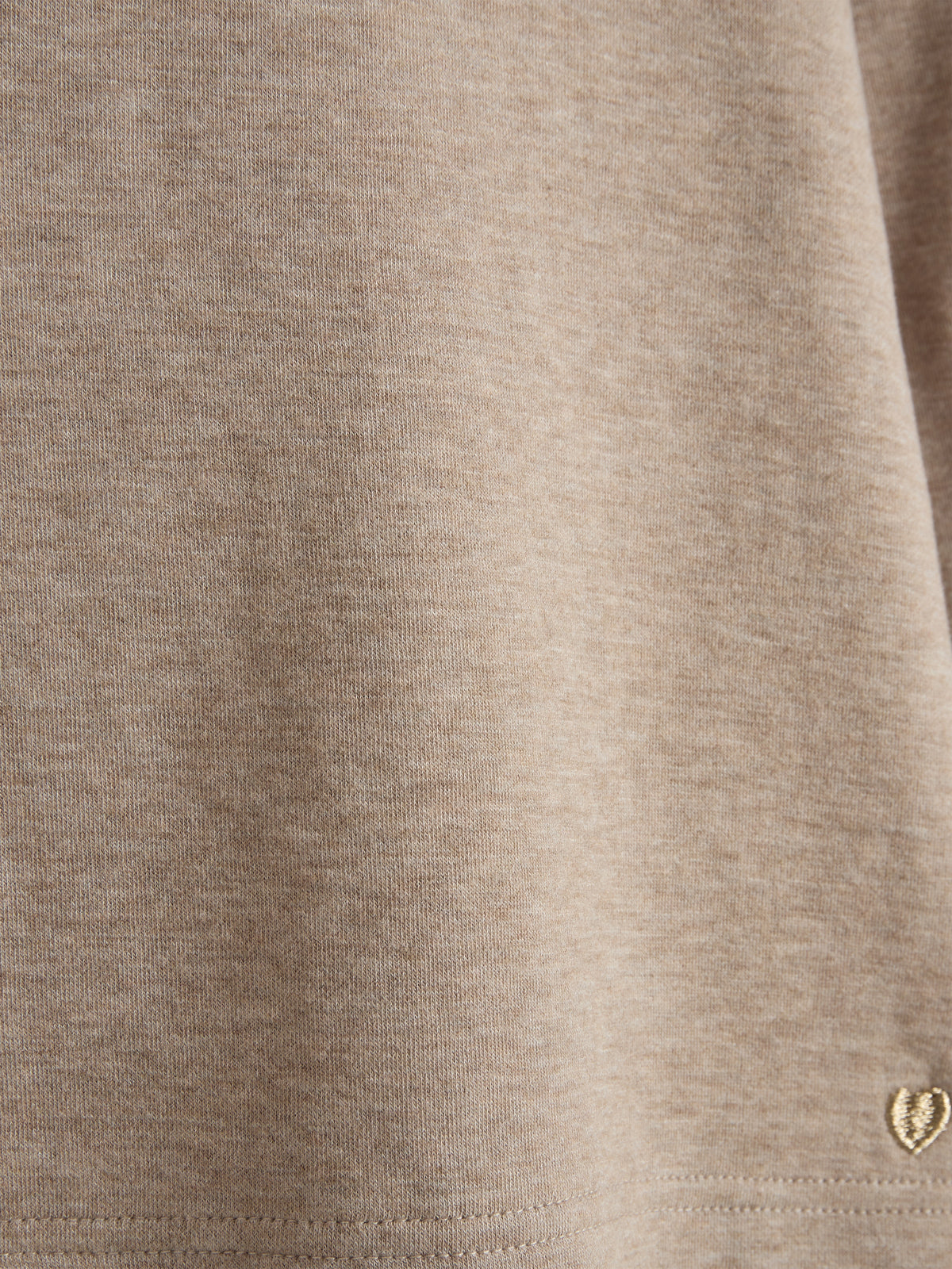 Bluse mit Pierrotkragen aus Plüsch-Jersey - Kids - Beige Melange