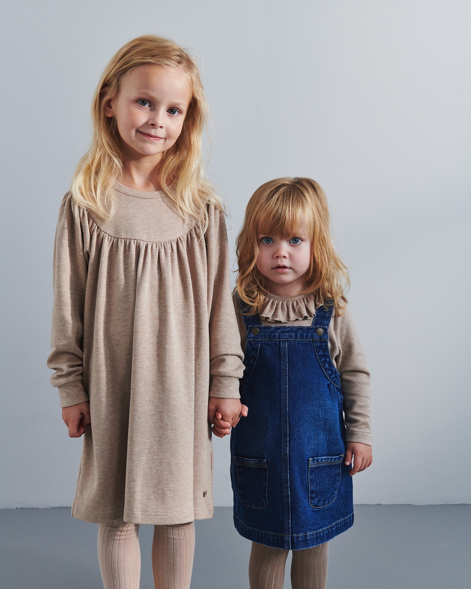 Plüsch-Jersey-Kleid - Kids - Beige Melange