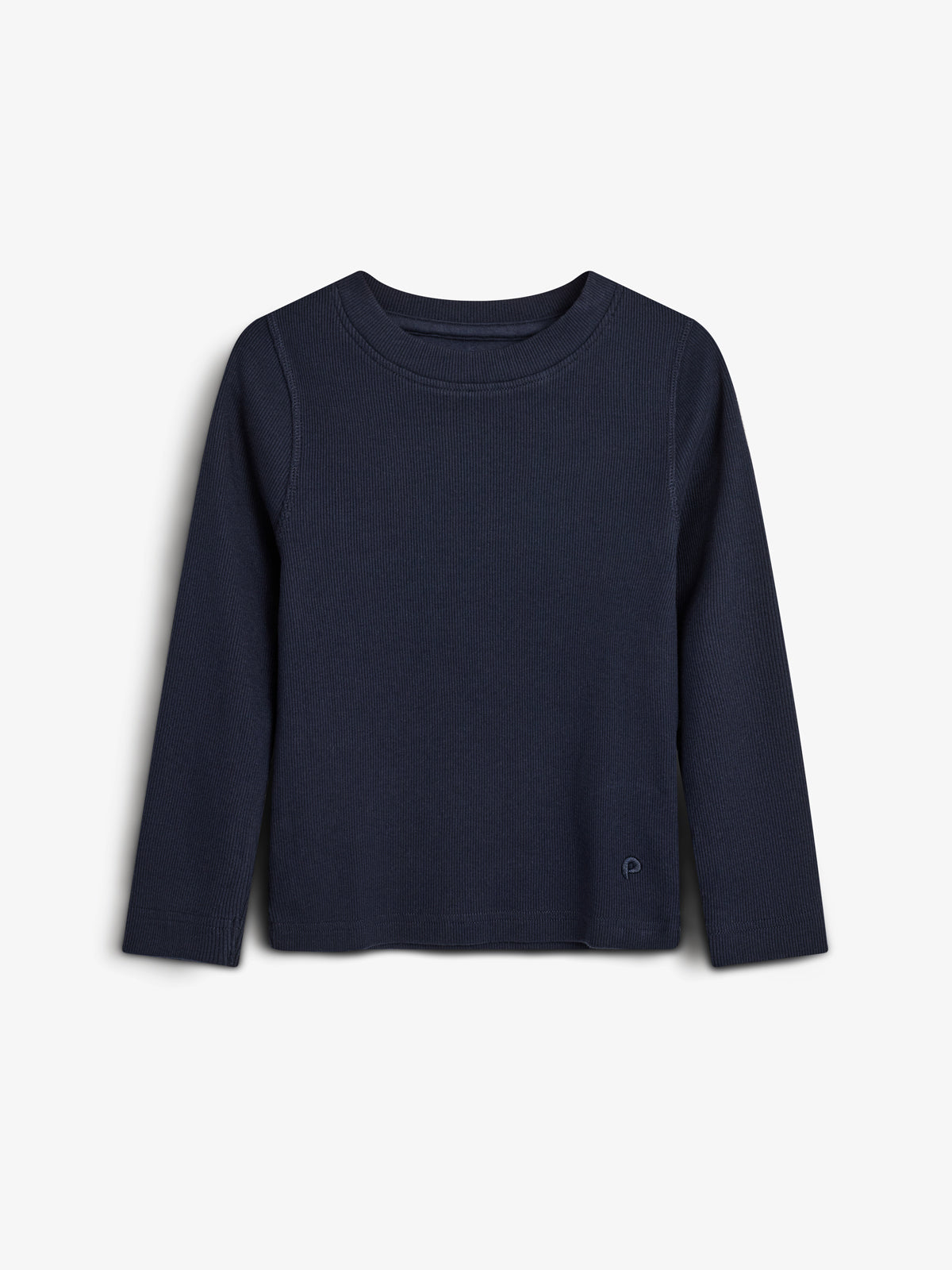 Langärmeliges Basic-T-Shirt aus Rippe - Kids - Navy