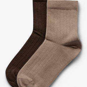 Socken 2er-Pack - Kids - Dark Earth/Dark Beige