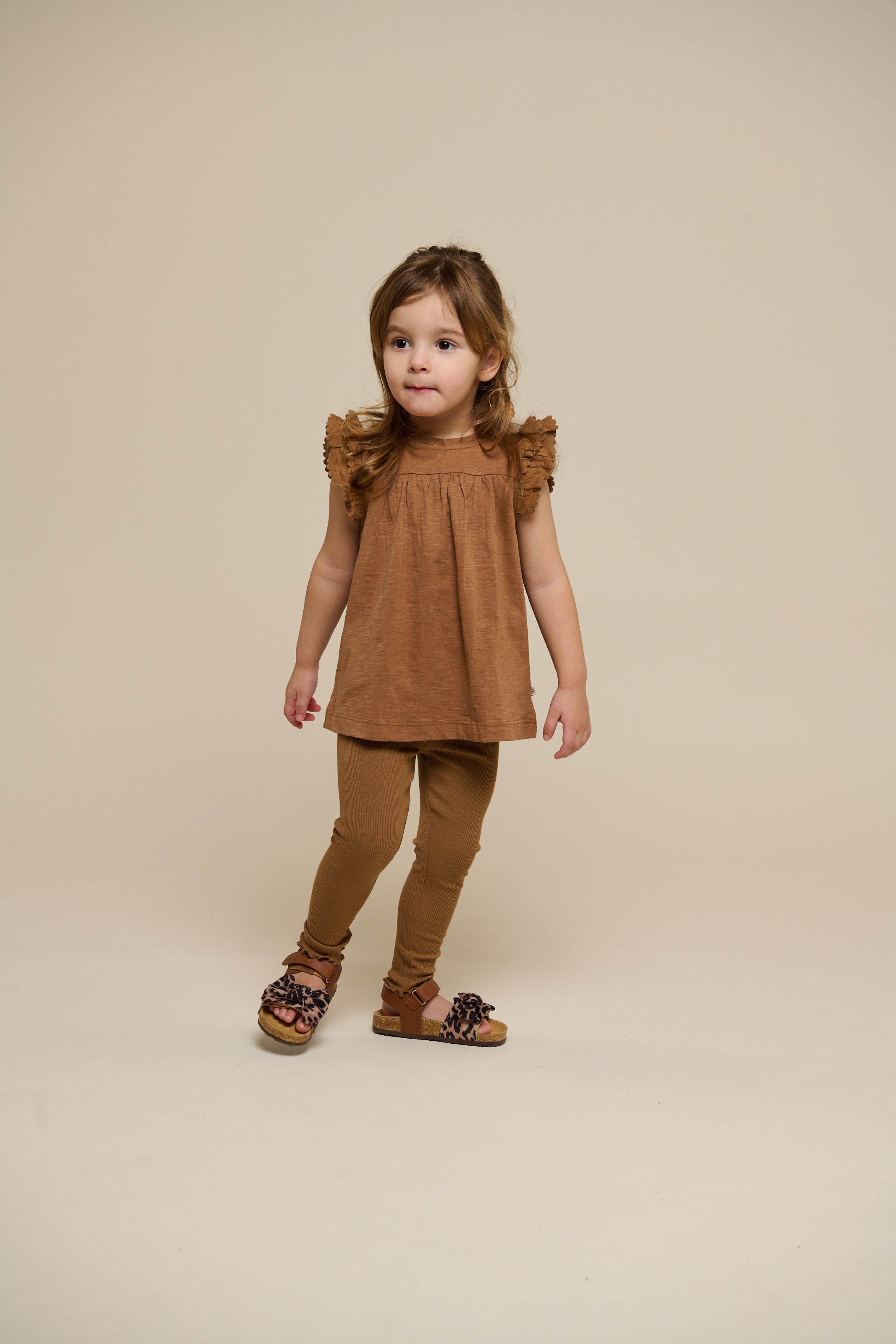 Jerseybluse mit Zick Zack Rüsche - Kids - Coconut | 101041 Gabriella