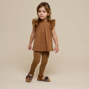 Jerseybluse mit Zick Zack Rüsche - Kids - Coconut | 101041 Gabriella