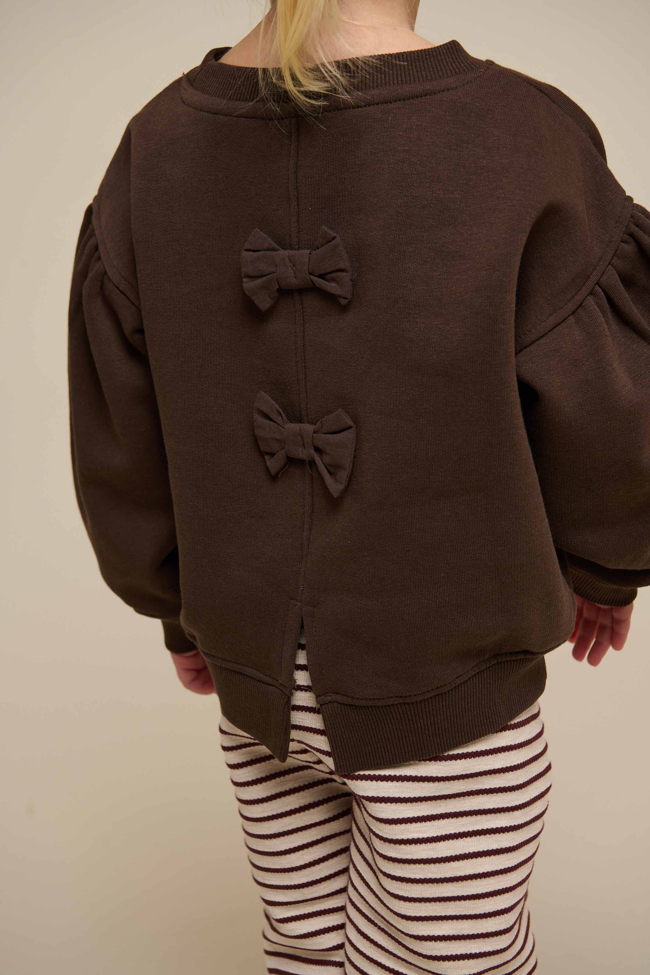 Sweatshirt mit Schleifendetail - Kids - Chocolate | 100814 Ruth