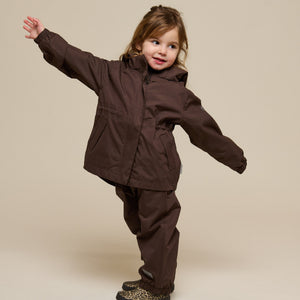 Shell Jacke mit Kordelzug - Kids - Chocolate | 100497 Lucy