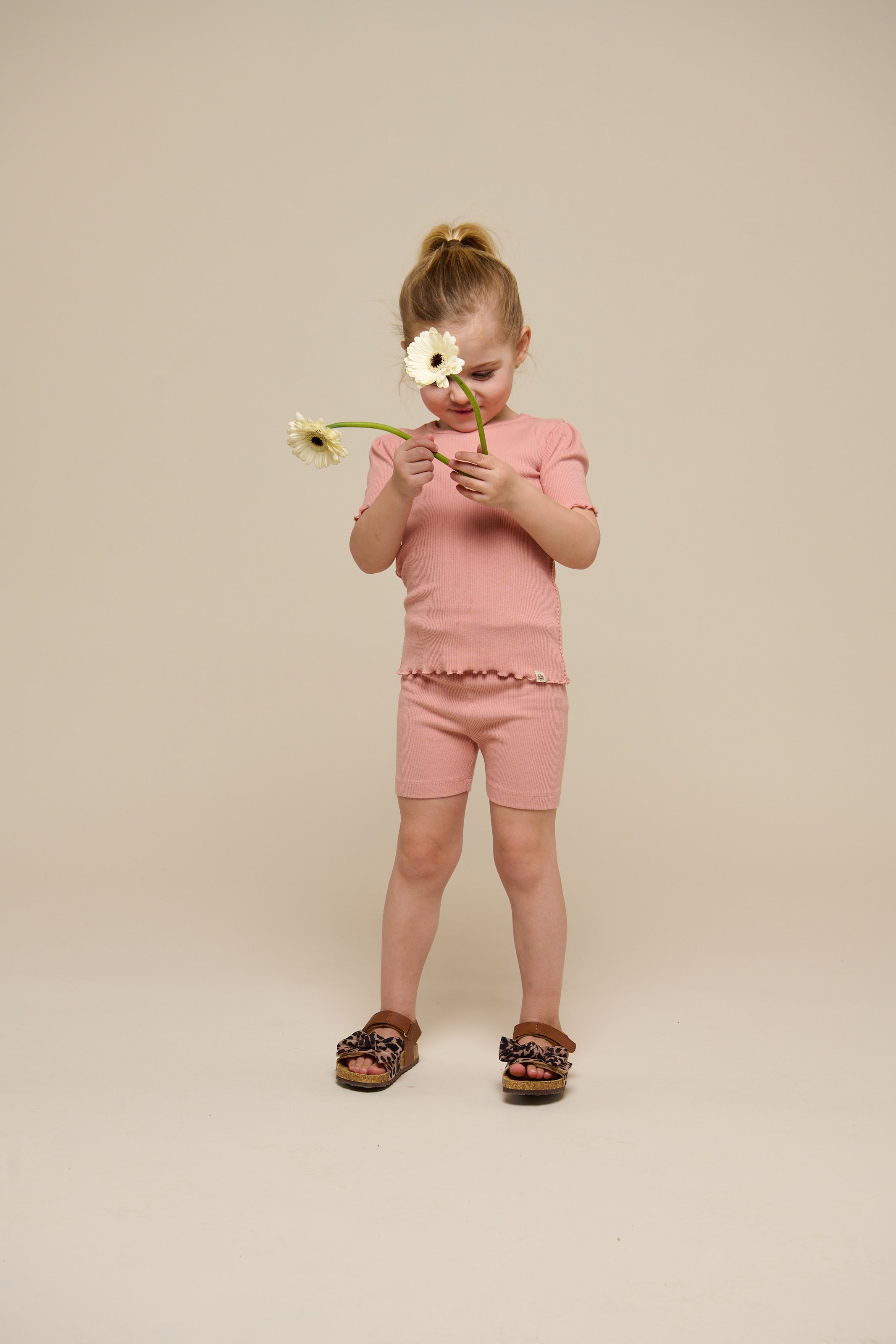 Kurze Shorts aus Modalripp - Kids - Rose Tan | 101314 Lottie