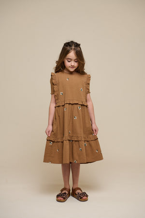 Besticktes Seersucker-Kleid - Tween - Coconut | 100979 Nora