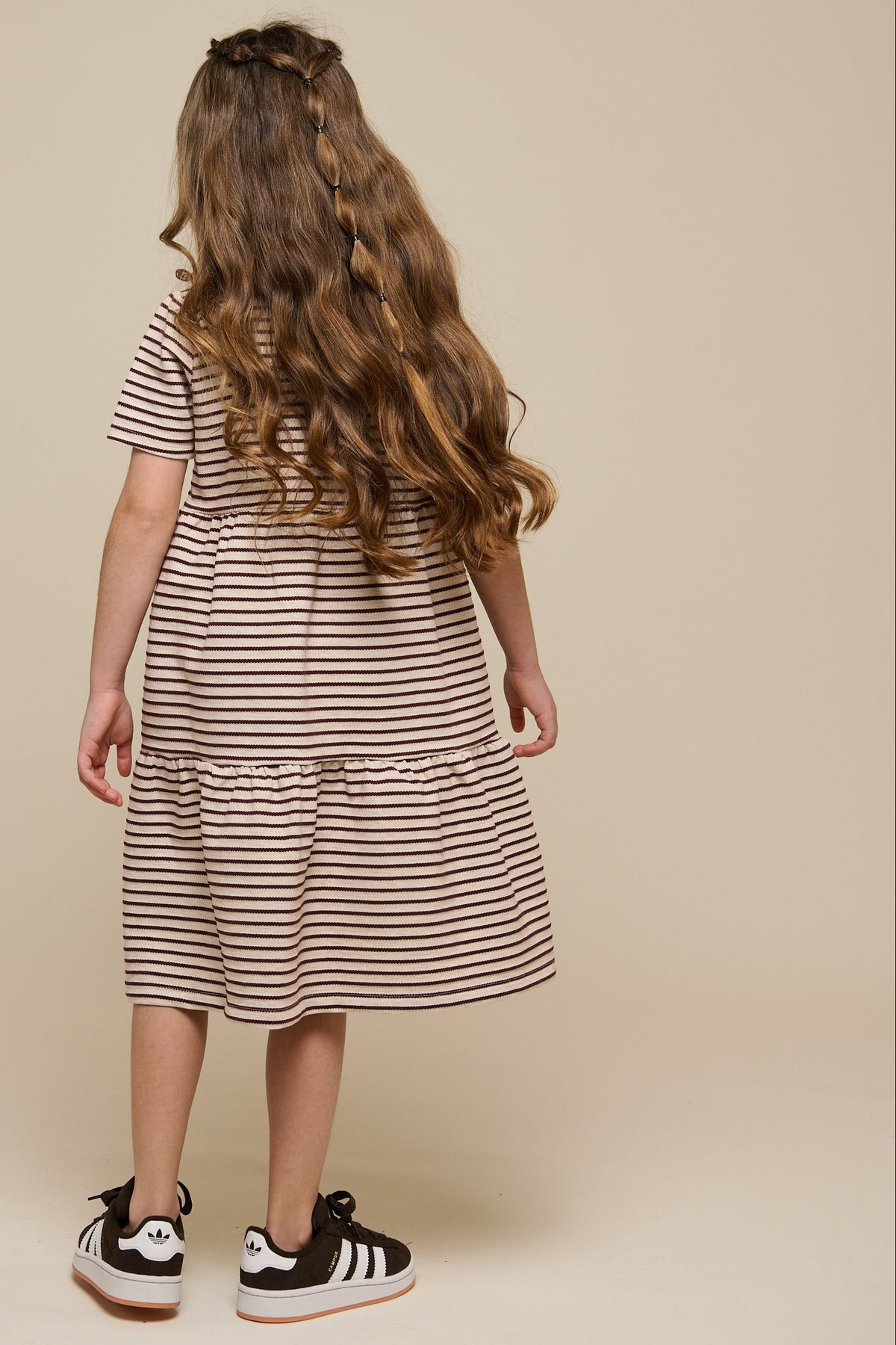 Striped Jersey Dress - Tween - Brown | 101011 Emmie