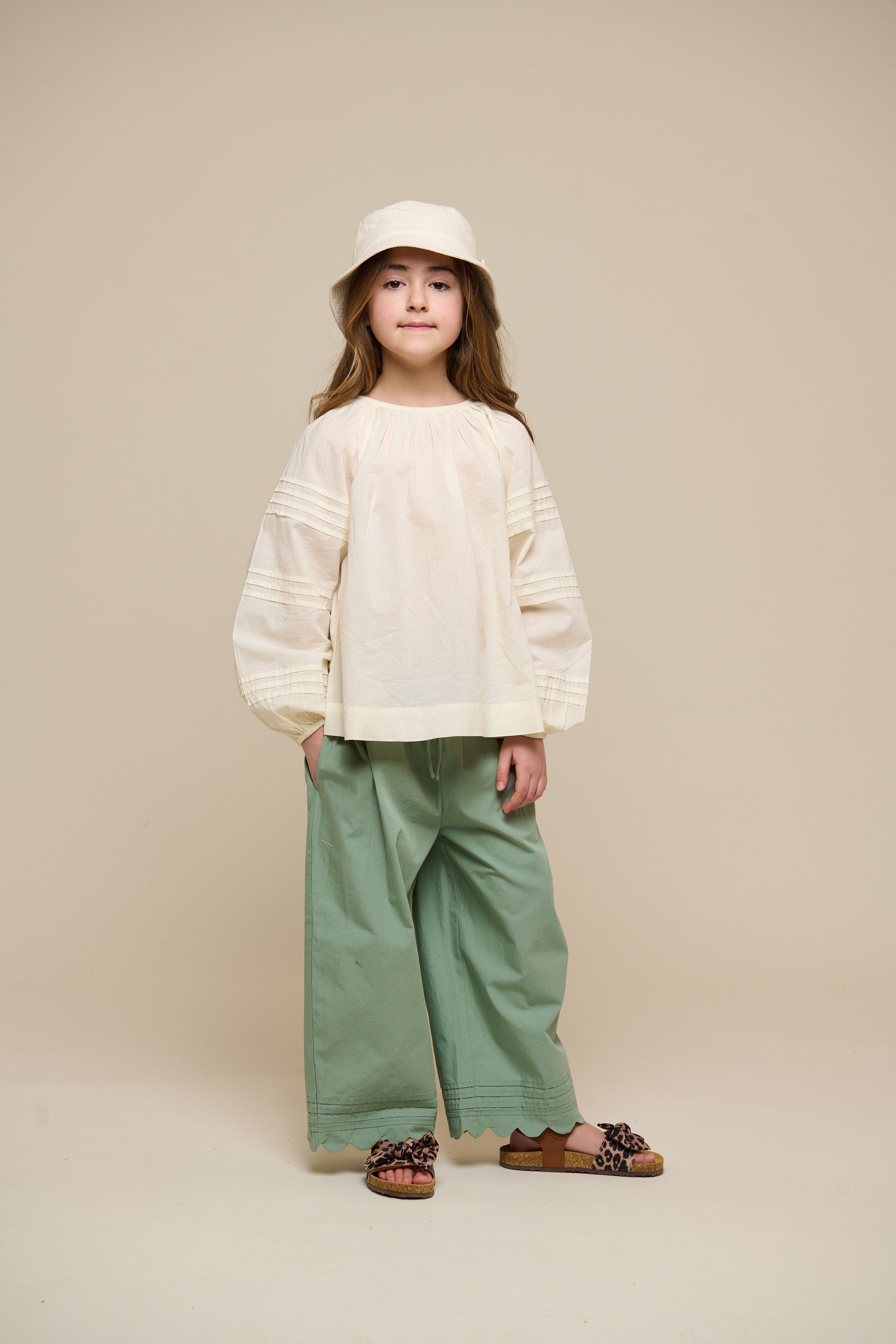 Popelinehose mit Muschelkante - Tween - Dusty Green | 101080 Joy