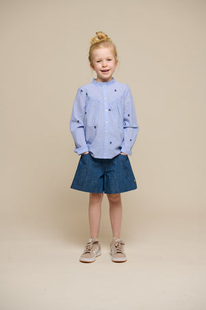 Ausgestellte leichte Denim-Shorts - Tween - Blue Denim | 101084 Isabella