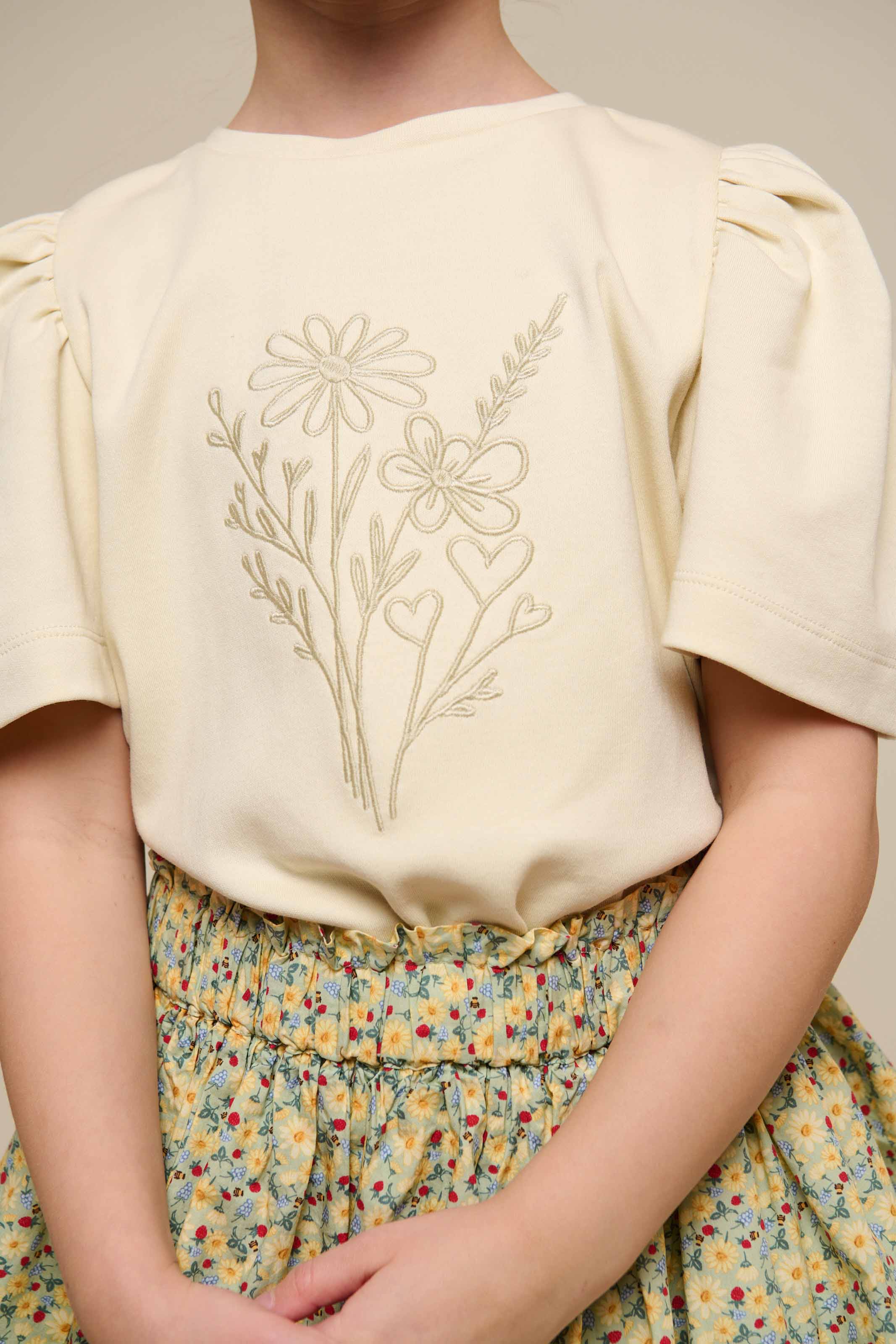 T-Shirt mit Stickerei - Tween - Offwhite | 101236 Amanda