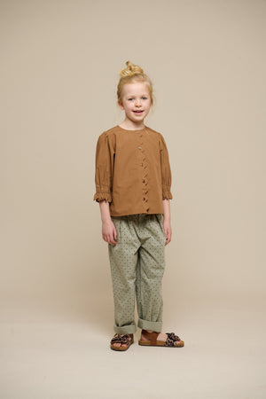 Twill-Hose mit Punkten - Tween - Dusty Green | 100617 Iris