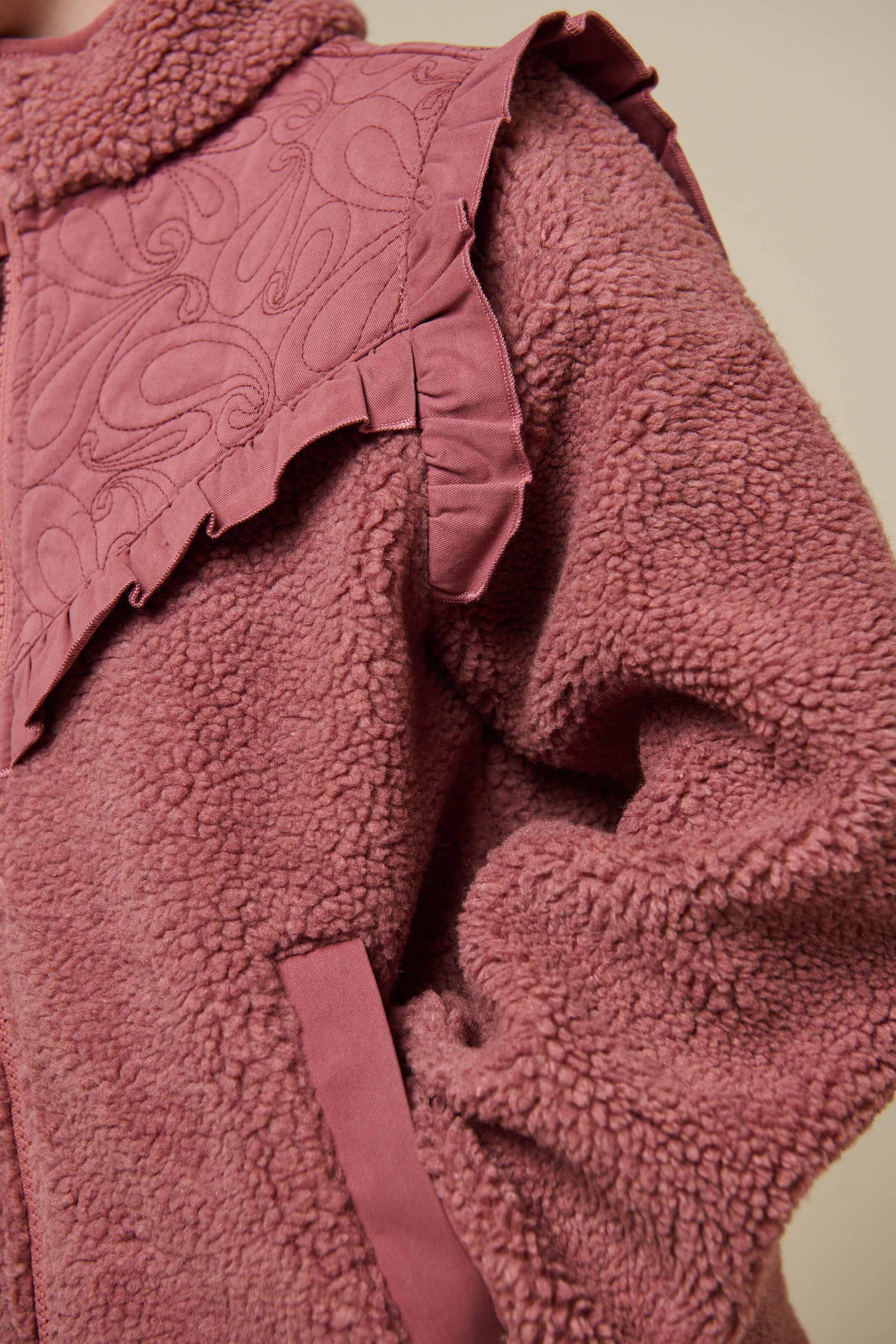 Teddyjacke mit Reißverschluss und Rüschen - Tween - Old Rose | 100637 Madison