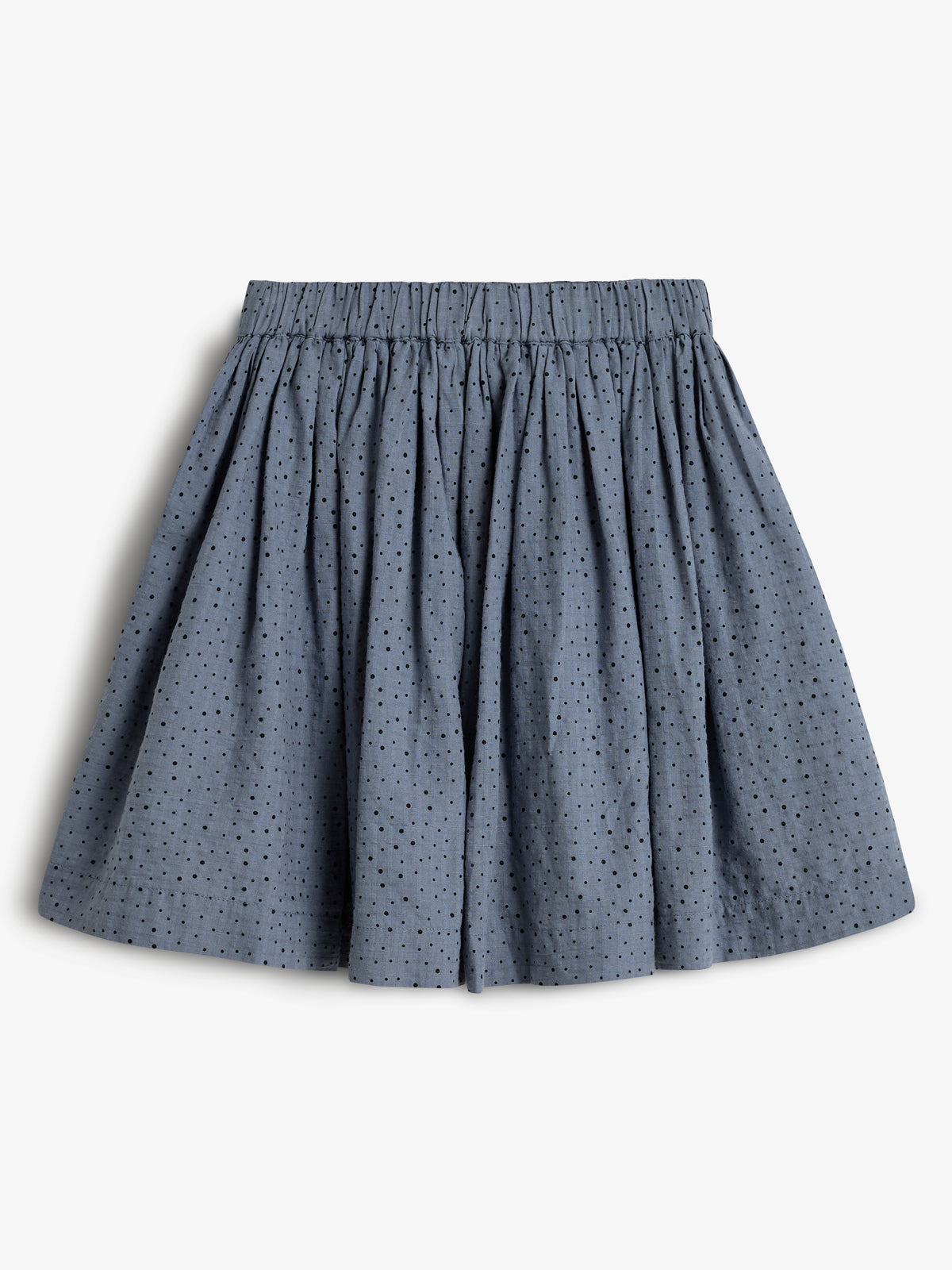 Baumwollrock m. Micro Dots - Tweens - Dusty Blue