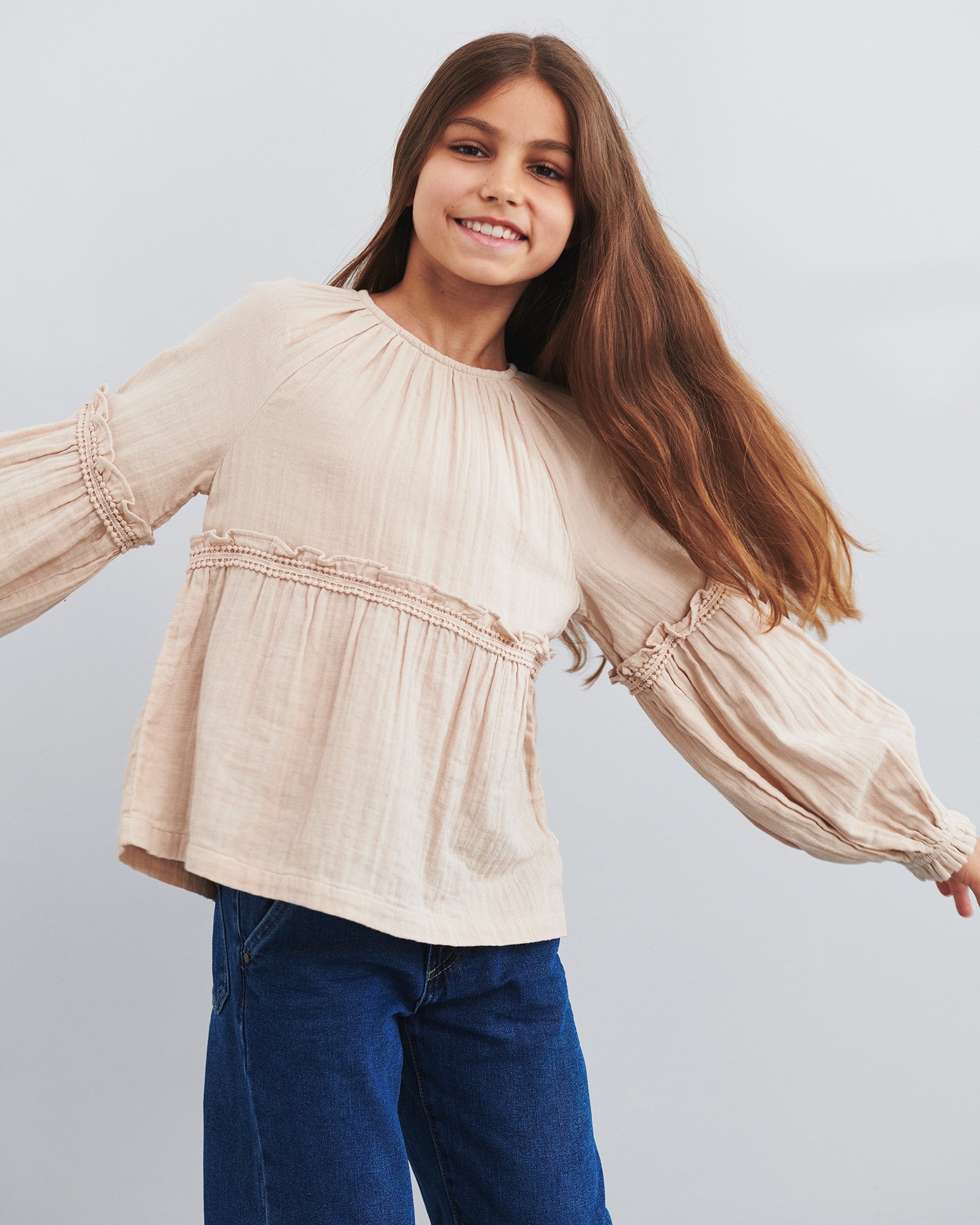 Boho-Bluse - Tweens - Moonlight