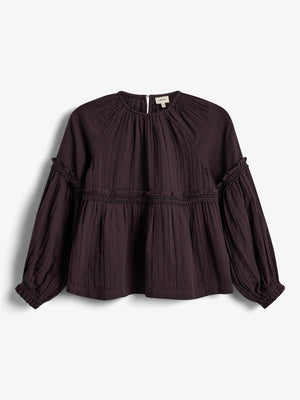 Boho-Bluse - Tweens - Dark Purple