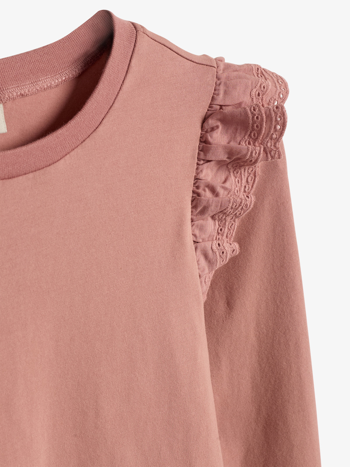 Jersey-Bluse mit Rüschenkappe - Tweens - Dusty Rose