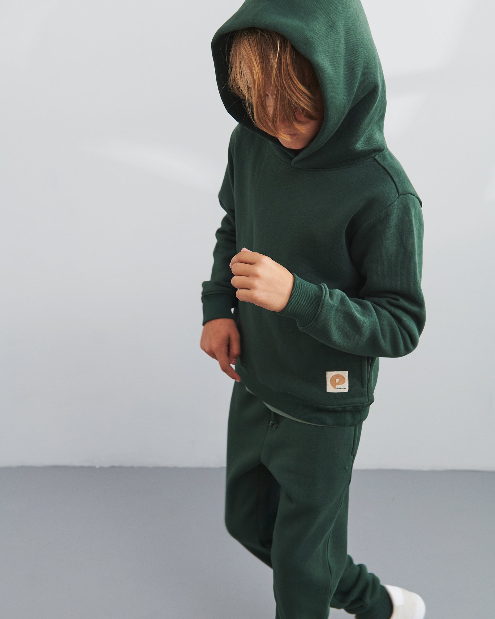 Kapuzenpulli mit Seitentasche - Tweens - Dark Green