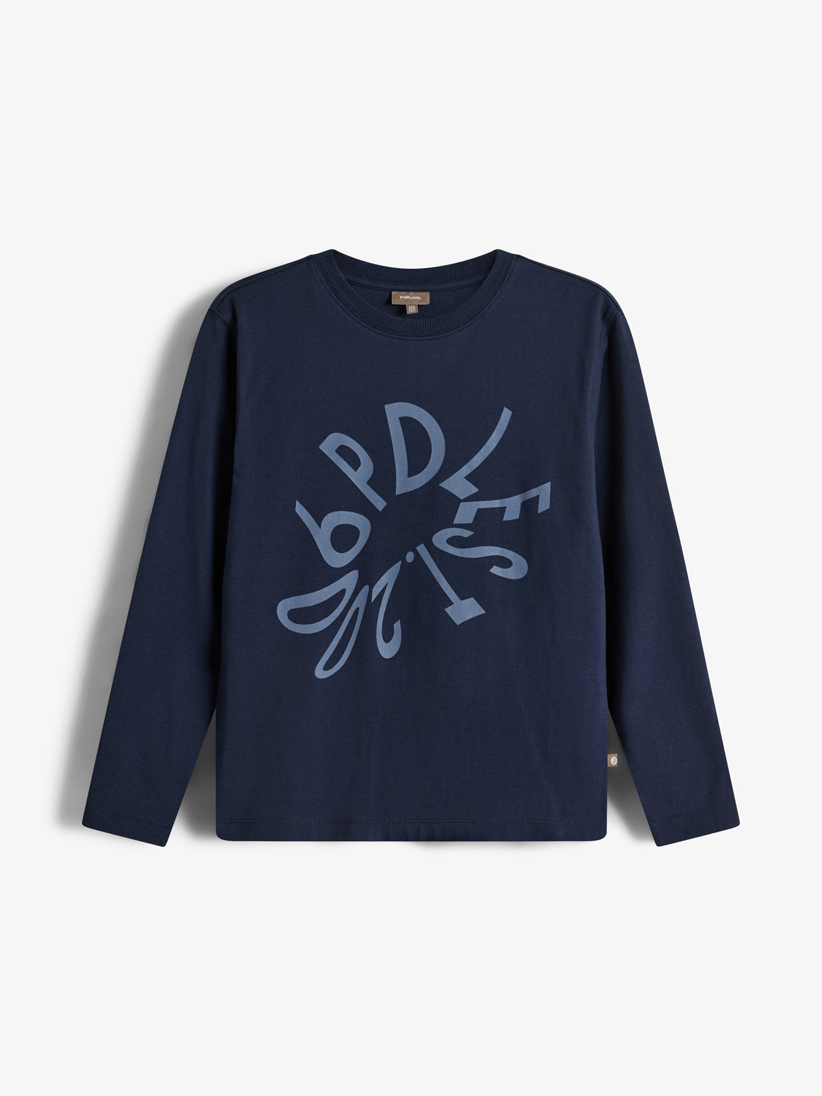 Warp Text Langarm-T-Shirt - Tweens - Navy