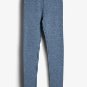Plüsch-Jersey-Leggings - Tweens - Blue Melange
