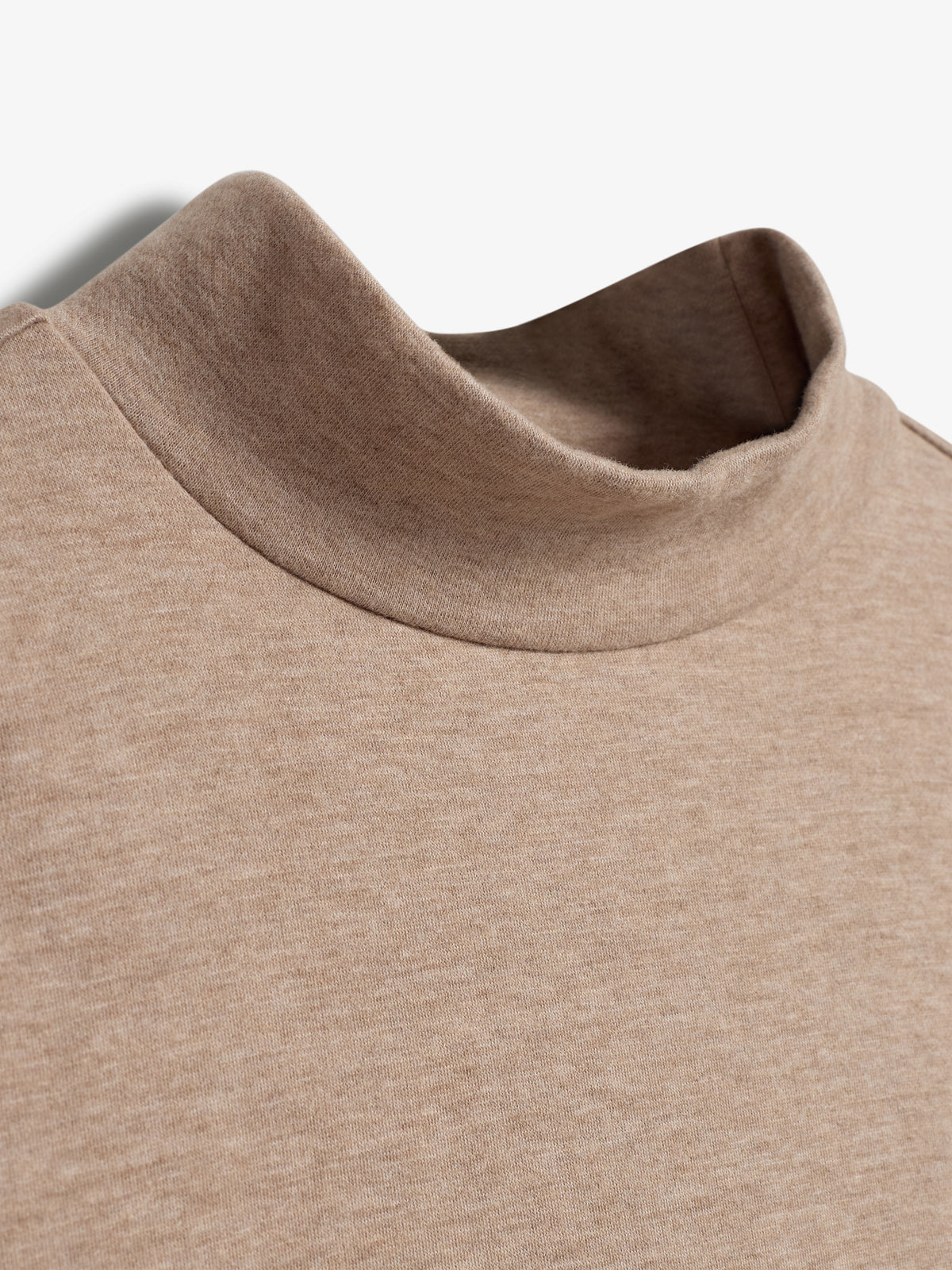 Bluse mit T-Ausschnitt aus Plüsch-Jersey - Tweens - Beige Melange