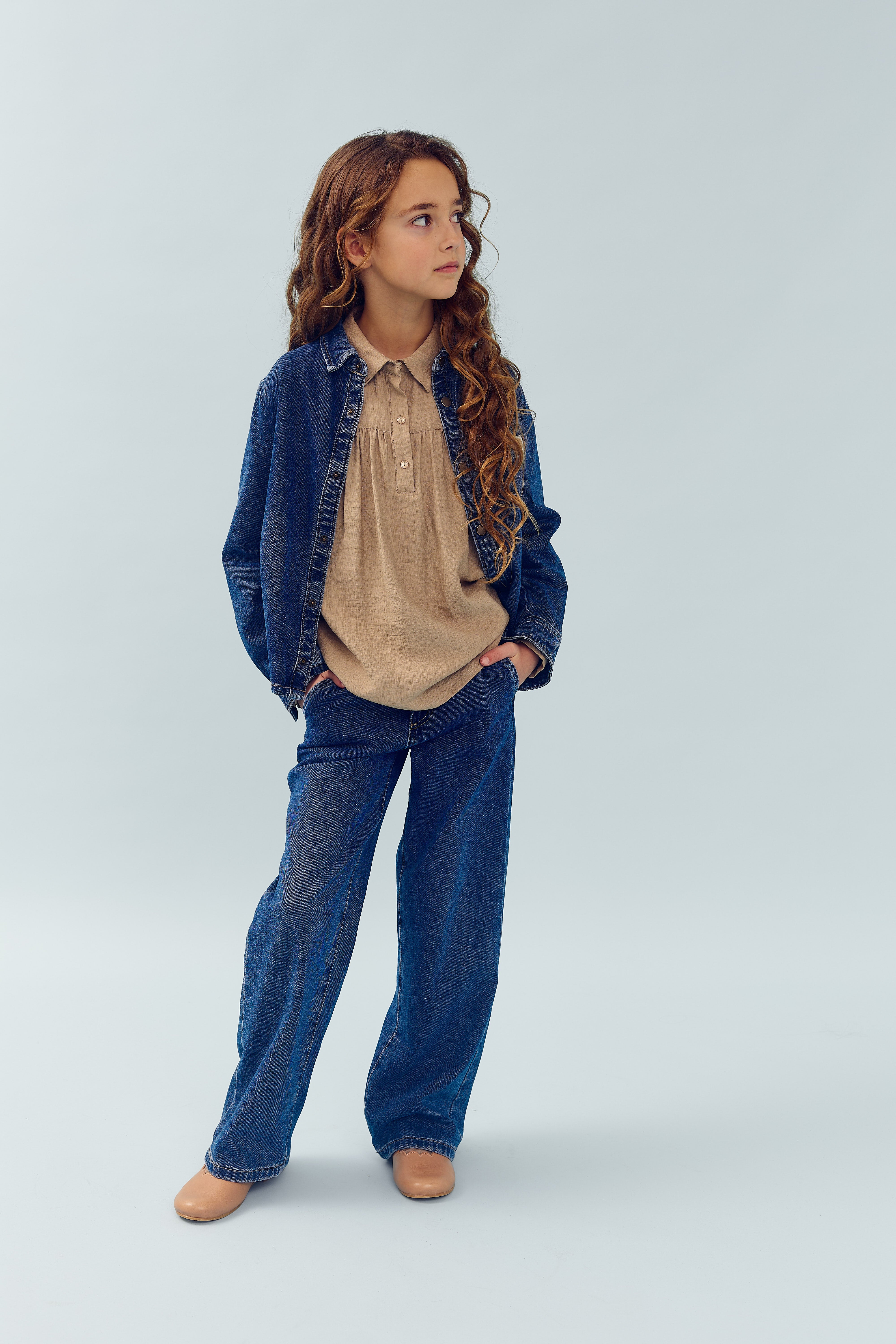 Jeans mit weitem Bein - Tweens - Dark Blue Denim