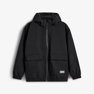 Regenjacke mit aufgesetzter Tasche - Tweens - Black