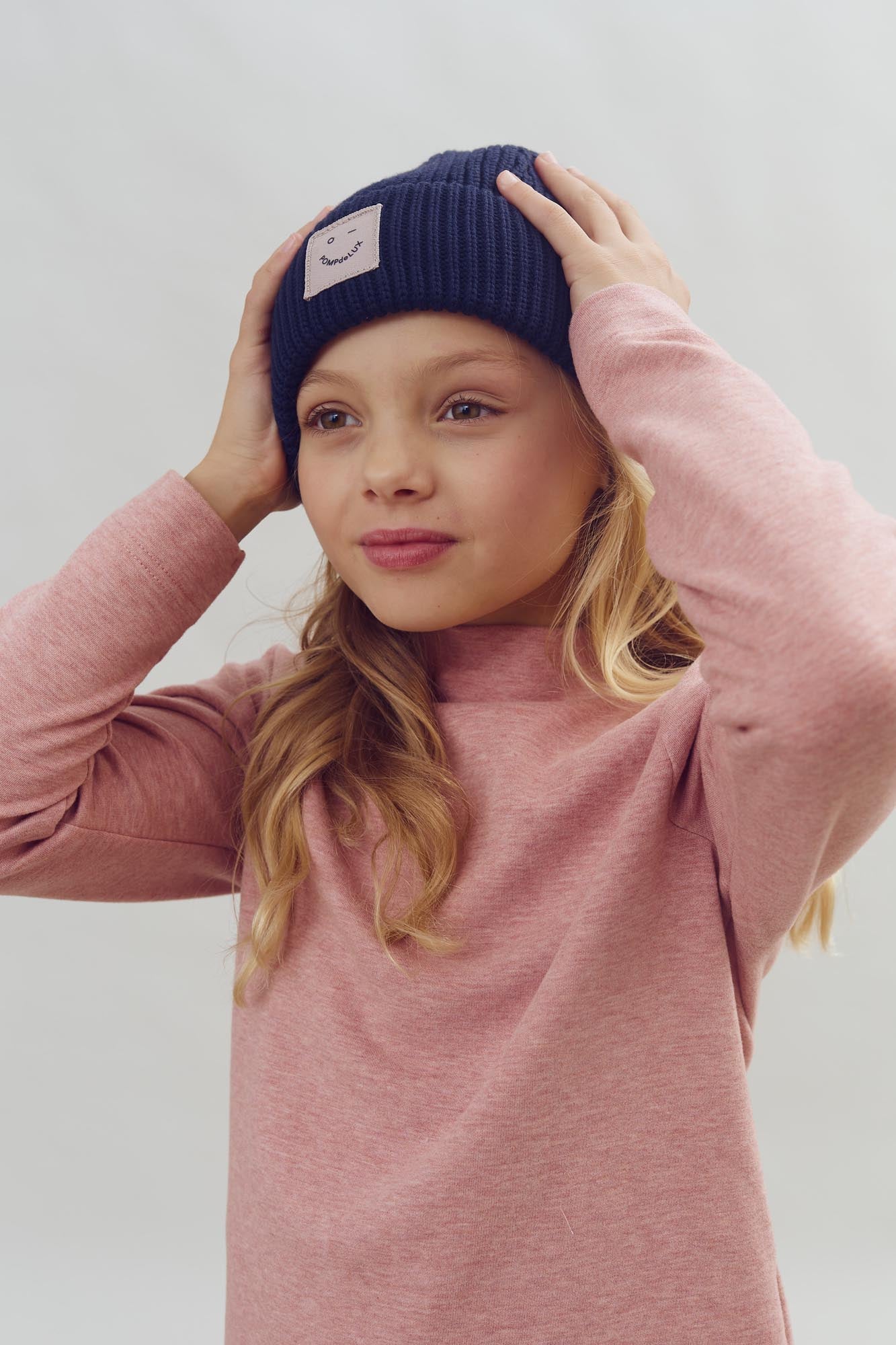 Rippenstrick-Mütze - Tweens - Navy