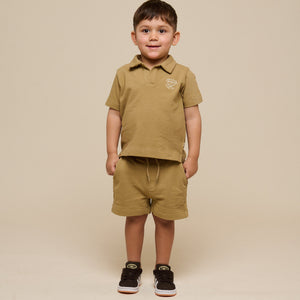 Strukturiertes Jersey-Poloshirt - Kids - Khaki | 101217 Sonny