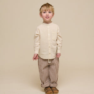 Gestreifte Seersucker Hose - Kids - Brown | 101189 Frank