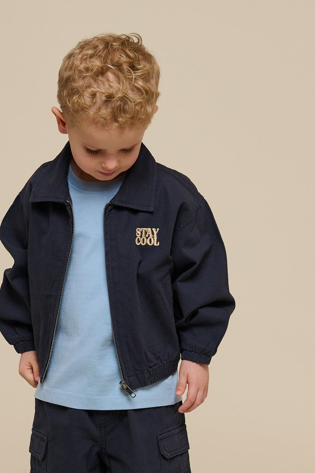 Canvas Bomberjacke - Kids - Navy | 101138 Isack