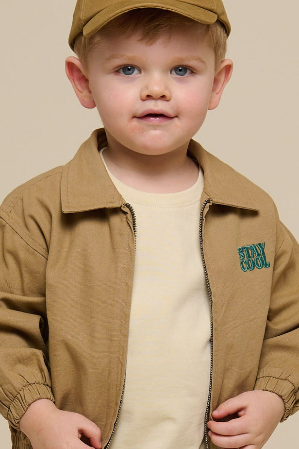 Canvas-Bomberjacke - Kids - Khaki | 101136 Isack